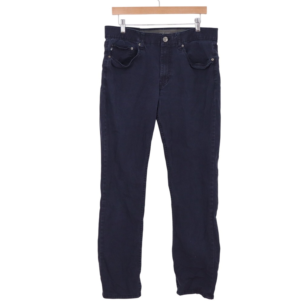 Chaps Pants Mens 34x32 Slim Straight Navy Blue Stretch Cotton Excellent